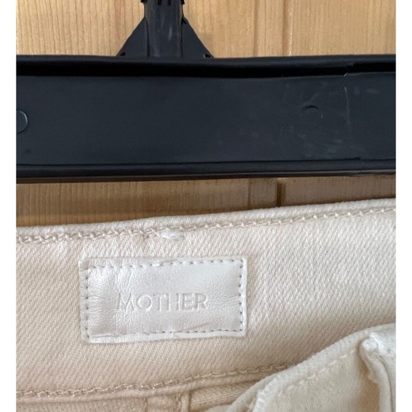 Mother Denim Womens 29 The Curbside Cargo Flood Jeans Ivory High Rise Retro Boho - Picture 4 of 8